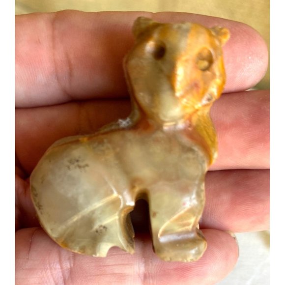 Marble Hand Carved Alabaster Made In Italy lot of 6 figurines Elephant Dogs, - Picture 9 of 11